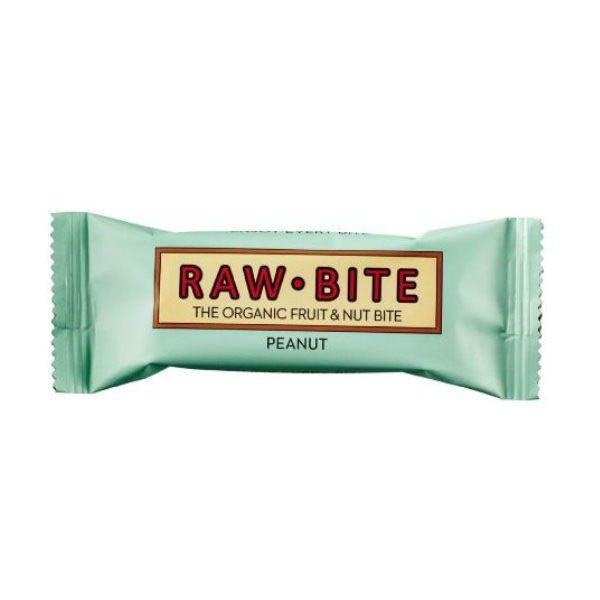Baton nutritiv cu arahide (fara gluten si lactoza) BIO Raw Bite – 50 g driedfruits.ro/ Biscuiti vegani & Budinci & Snacks